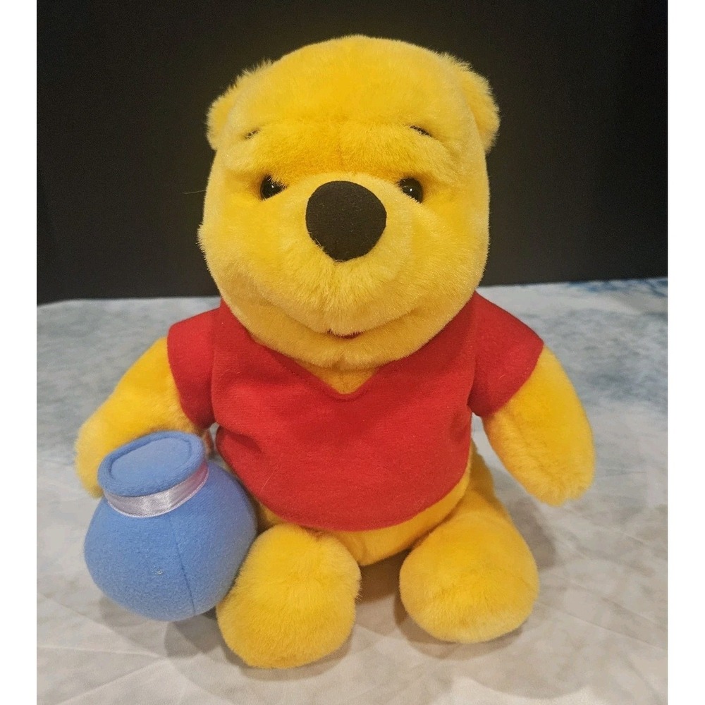 Vintage 1997 Winnie the Pooh Plush 11" Mattel Disney Pooh Bear Honey Pot